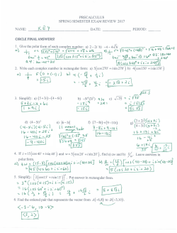 Spring Exam Review Answers