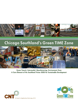 Chicago Southland`s Green TIME Zone