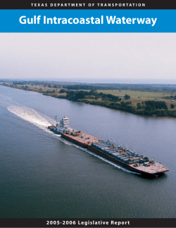 Gulf Intracoastal Waterway - the Texas Department of Transportation