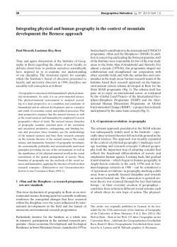 Integrating physical and human geography in the context of
