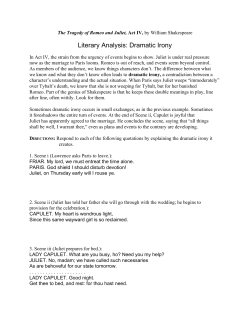 Literary Analysis: Dramatic Irony