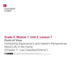 Grade 5: Module 1: Unit 2: Lesson 7 Point of View Comparing