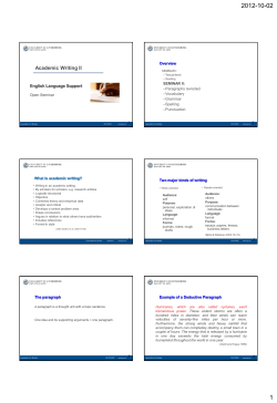 English Language Support