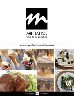 Full Menu - Van Dusen Mansion