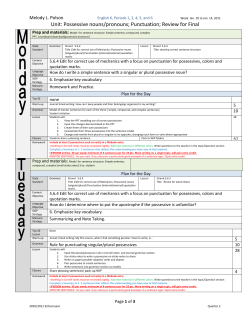 Possessive nouns/pronouns