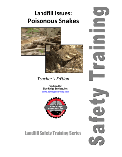 Poisonous Snakes - Blue Ridge Services, Inc.