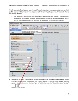 NX Tutorial - Centroids and Area Moments of Inertia ENAE 324