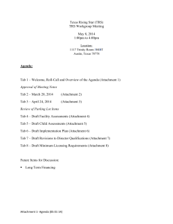 May 8, 2014 - Texas Workforce Commission