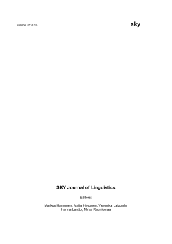 SKY Journal of Linguistics 28
