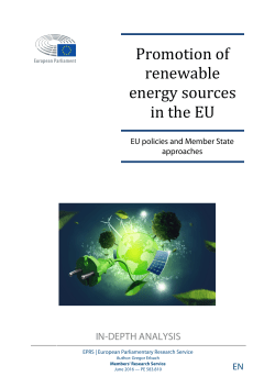 Promotion of renewable energy sources in the EU