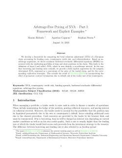 Arbitrage-Free Pricing of XVA &ndash; Part I: Framework and Explicit