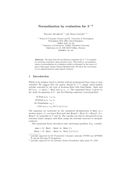 Normalization by evaluation for &lambda;