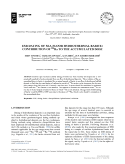 ESR DATING OF SEA-FLOOR HYDROTHERMAL BARITE