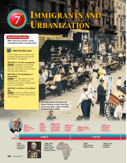 Immigrants and Urbanization