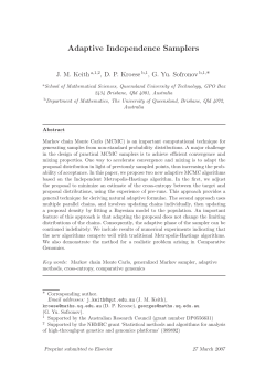 Adaptive Independence Samplers