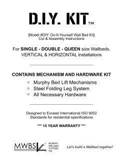 Murphy Bed Lift Mechanisms Steel Folding Leg System All