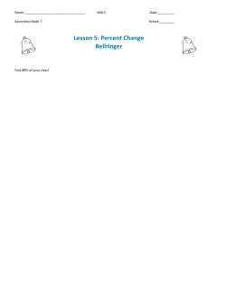 Lesson 5: Percent Change Bellringer