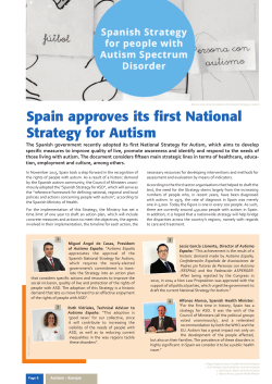 Spain approves its first National Strategy for Autism