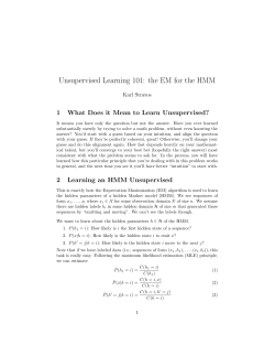 Unsupervised Learning 101: the EM for the HMM