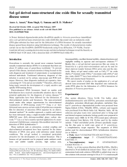 Sol&ndash;gel derived nano-structured zinc oxide film for sexually