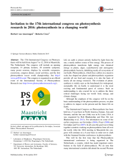 Photosynthesis Research