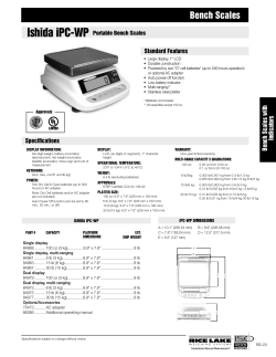 Ishida iPC-WP - Turner Scale, Inc.