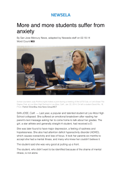 More and more students suffer from anxiety