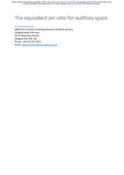 The Equivalent Arc Ratio For Auditory Space