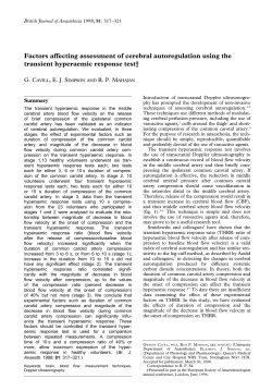 Factors affecting assessment of cerebral autoregulation using the