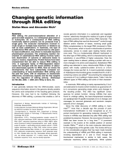 Changing genetic information through RNA editing