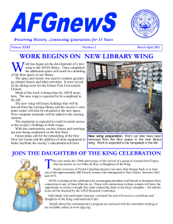 Mar- April 2013 - American-French Genealogical Society