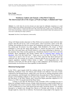 Steinbeck, Guthrie and Zanuck: a Dust Bowl Triptych. The