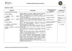 disciplina: ingles 5&ordm;. ano dom&iacute;nios conte&uacute;dos instrumentos