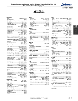23 Abrasives - Hanes Supply