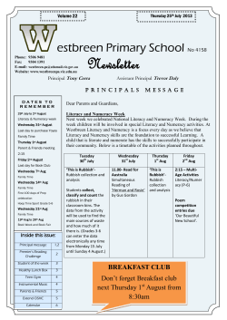 Newsletter - Westbreen Primary School