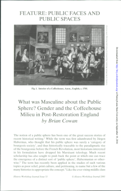 FEATURE: PUBLIC FACES AND PUBLIC SPACES