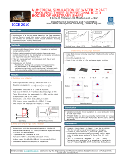 numerical simulation of water impact involving three