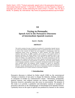 Trying to persuade: speech scts in the persuasive