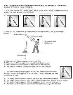 6.8E Investigate how inclined planes and pulleys can