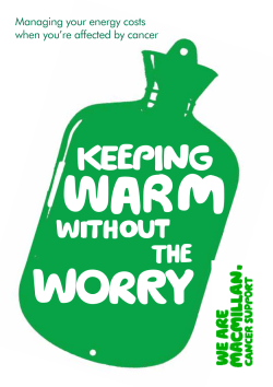 Keeping warm - Macmillan Cancer Support