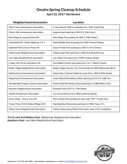 Omaha Spring Cleanup Schedule