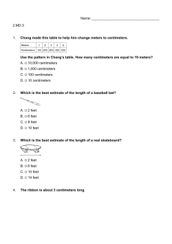 2.MD.3 1. Chang made this table to help him change meters to
