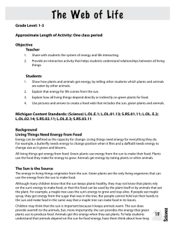 The Web of Life - Michigan Agriculture in the Classroom