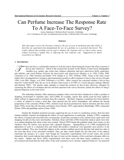 Can Perfume Increase The Response Rate To A