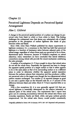 Perceived lightness depends on perceived spatial arrangement