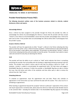 WorkSafeBC Provider Portal