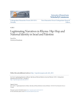 Legitimating Narratives in Rhyme: Hip