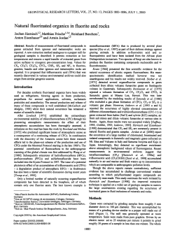 Natural fluorinated organics in fluorite and rocks