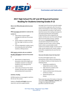 Summer Reading - Pflugerville ISD