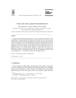 Trade and search generated unemployment